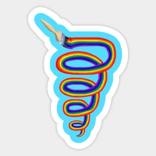 Let's Paint A Rainbow Tornado Sticker